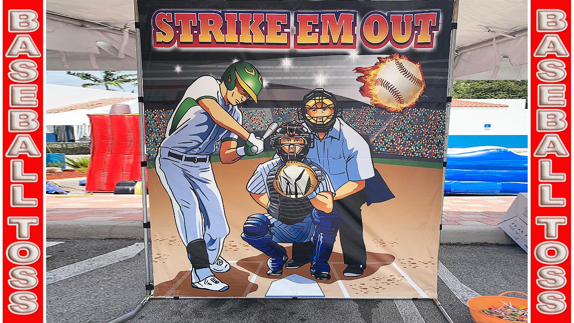 baseball toss carnival game baseball toss carnival game